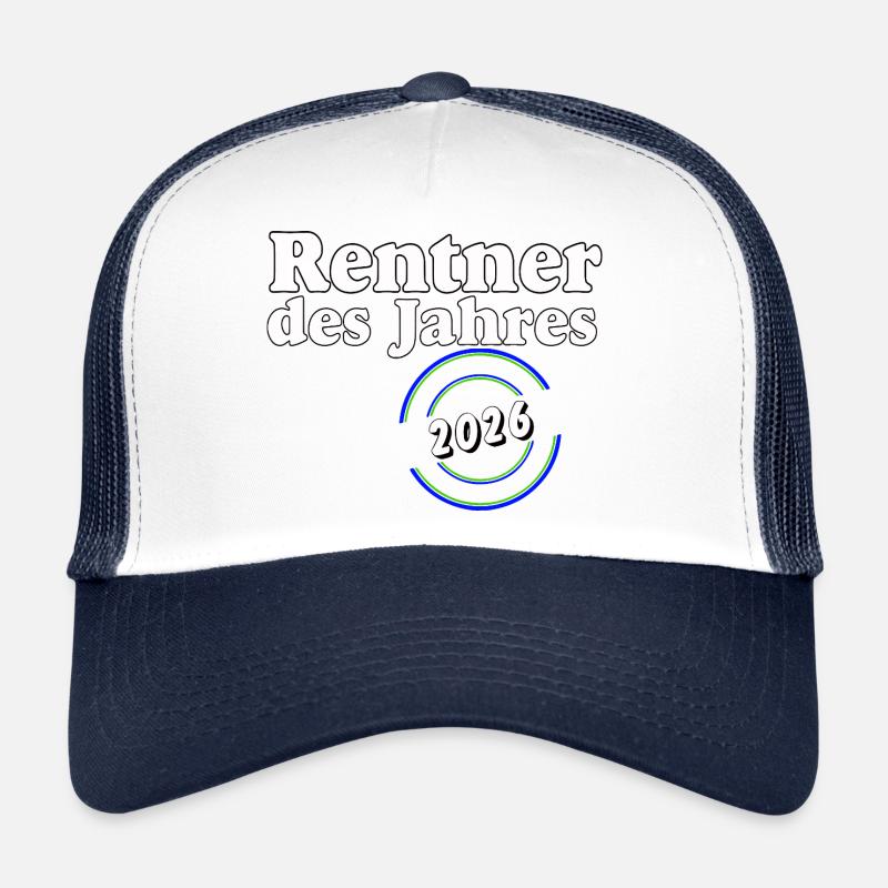 Rentner des Jahres 2026 - Trucker Cap - Weiß/Navy
