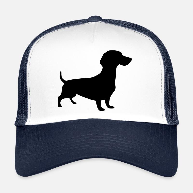 Dachshund Dog Silhouette Gift Propriétaire de teckel Casquette trucker 