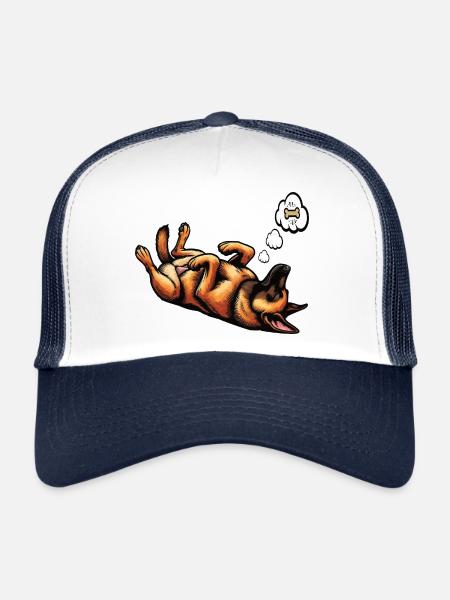 Malinois Belgian Shepherd Malinois Owner - Trucker Cap - white/navy - Front