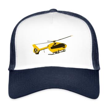 EC 145 AH145 Hubschrauber Helikopter Helicopter - Trucker Cap - Weiß/Navy - Vorne