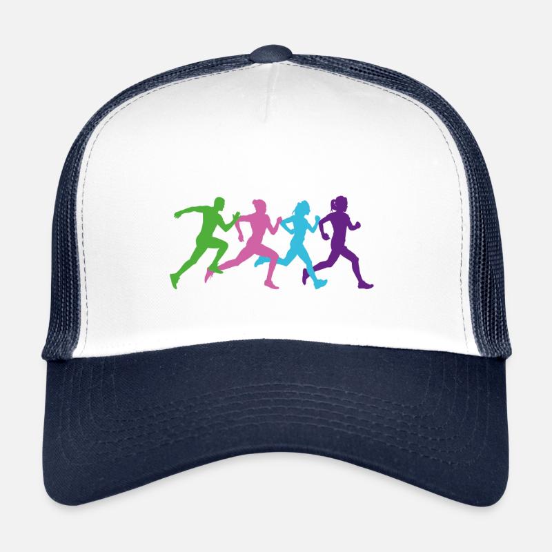 Groupe de course coloré-coloré - Casquette trucker - blanc/marine