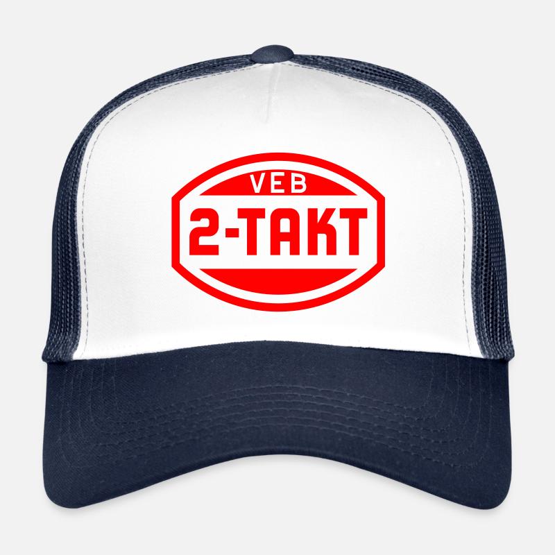 VEB 2-Takt Logo (1c) - Trucker Cap - Weiß/Navy