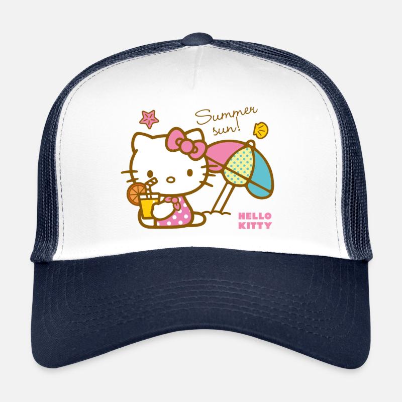 Hello Kitty À La Plage Sous Un Parasol Casquette trucker 