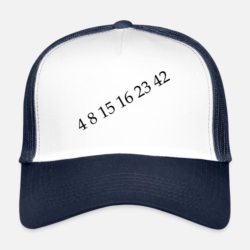 4 8 15 16 23 42 - Casquette trucker  - blanc/marine