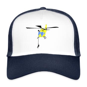 EC 145 AH145 Hubschrauber Helikopter Helicopter - Trucker Cap - Weiß/Navy - Vorne