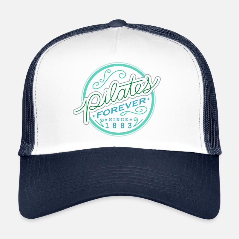Pilates Forever Green Lightblue - Trucker Cap - Weiß/Navy