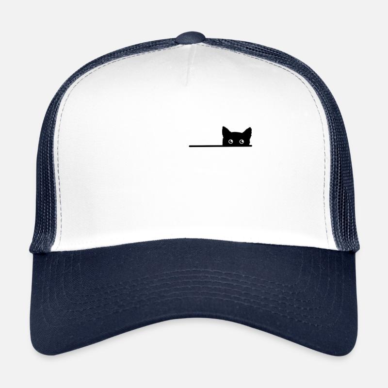 Taschenkatze katze - Trucker Cap - Weiß/Navy