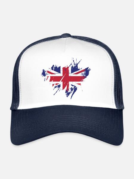 british flag - Trucker Cap - white/navy - Front