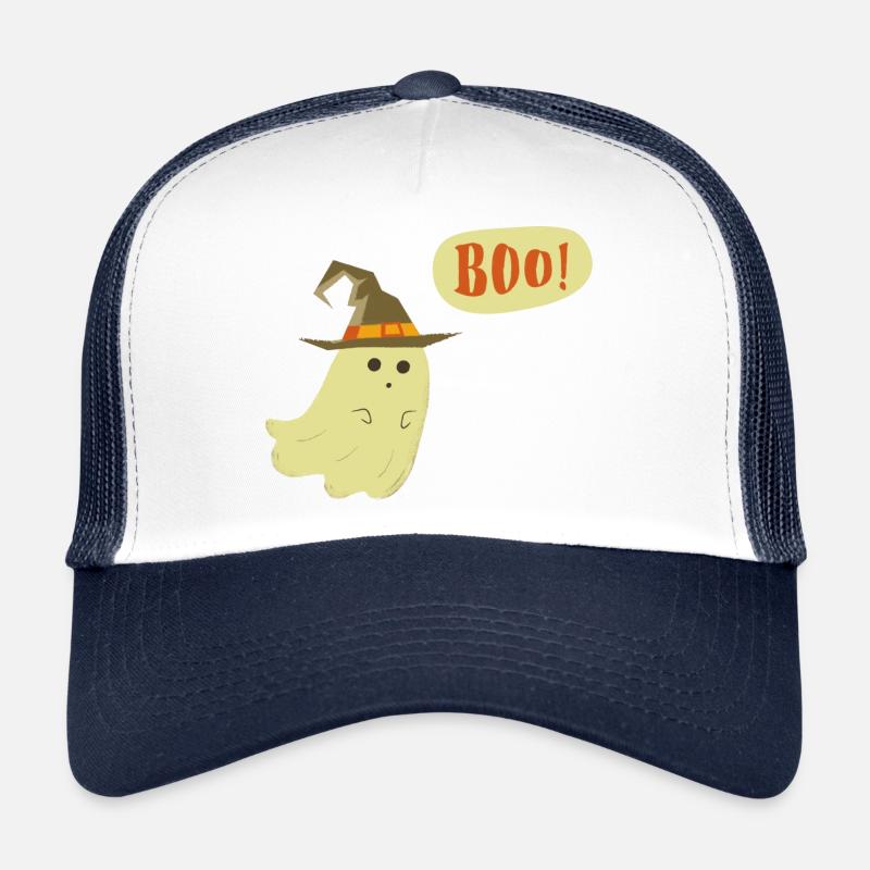 Geist. Halloween. Boo. Gruselig. Gespenst Trucker Cap