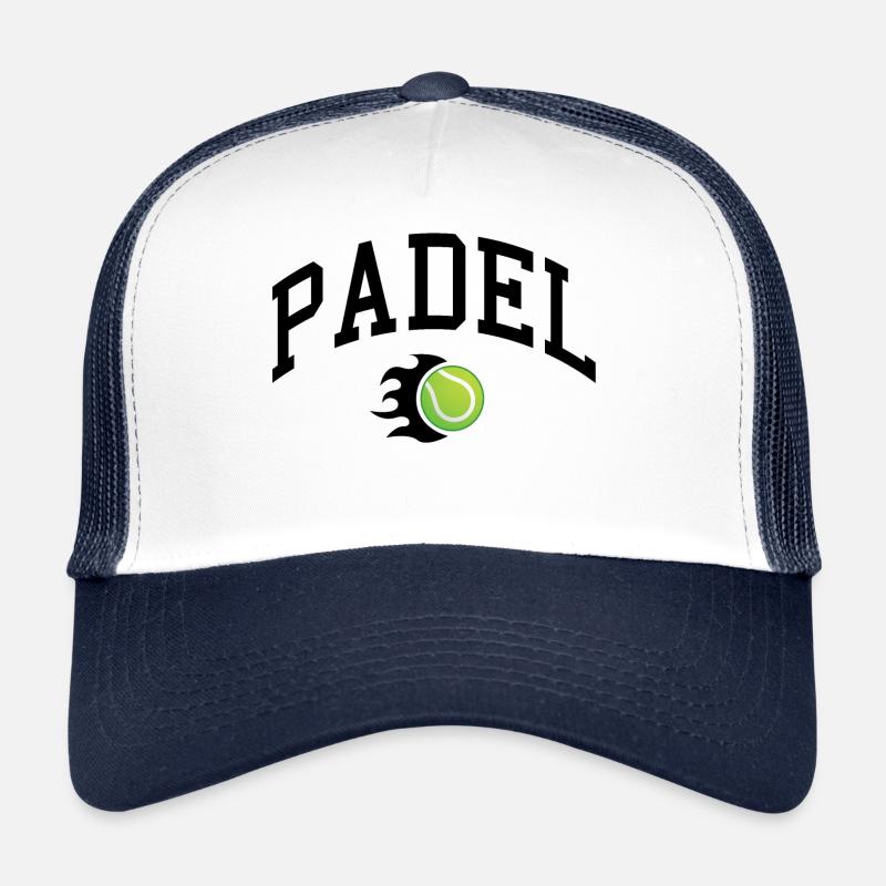 Padel - Cadeau pour joueur de padel - Casquette trucker  - blanc/marine