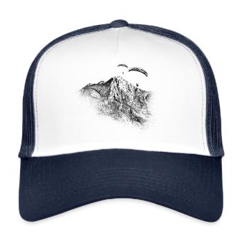 Mittagskogel Hike & Fly Paragliding - Trucker Cap - Weiß/Navy - Vorne