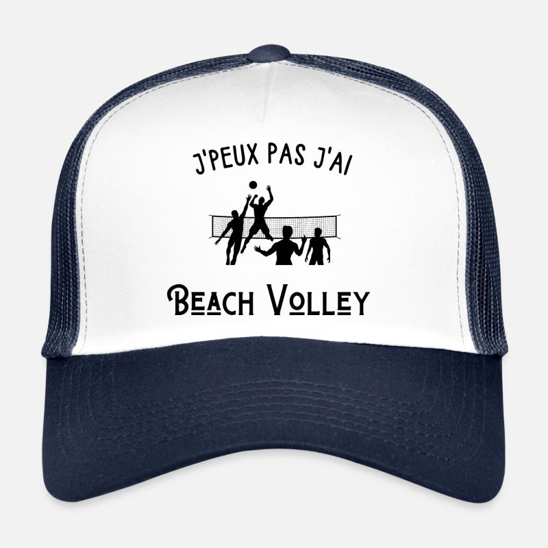 je peux pas j'ai beach volley - Casquette trucker  - blanc/marine