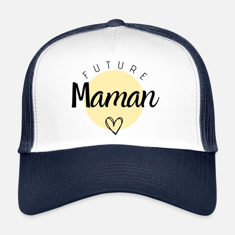 Future maman - Casquette trucker  - blanc/marine