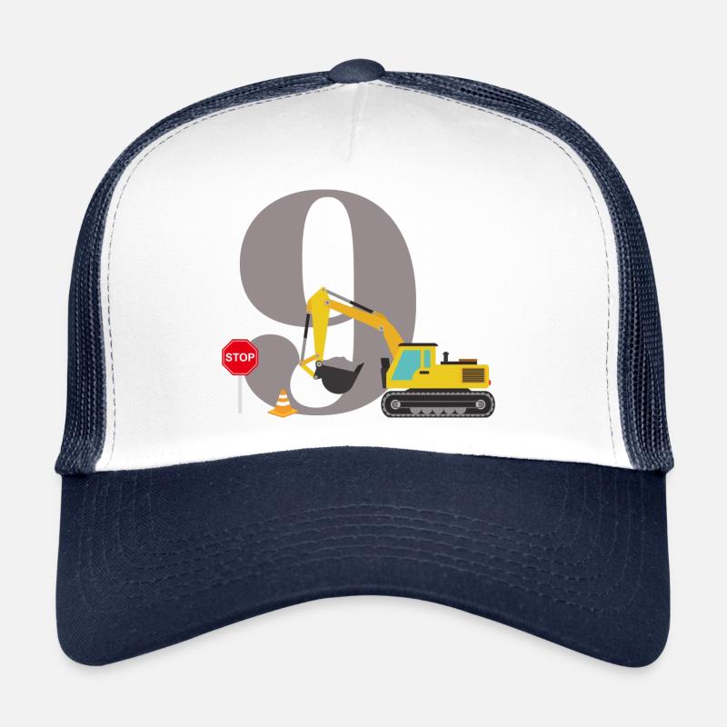 9th anniversary excavator Trucker Cap