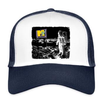 MTV Astronaut On The Moon With MTV Flag - Trucker Cap - white/navy - Front