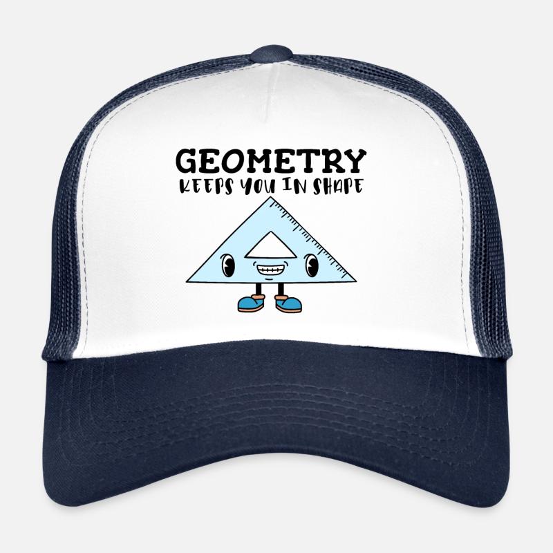 Règle triangulaire souriante - Funny Geometry Figure Casquette trucker 