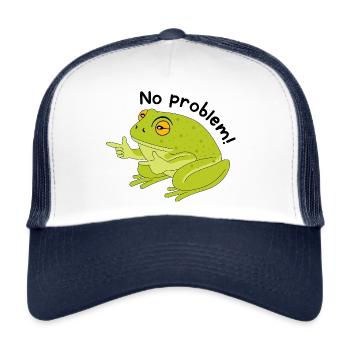 Frog no problem - Trucker Cap - white/navy - Front