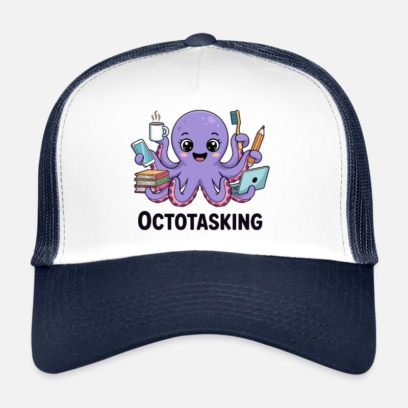 Octotasking Krake im Multitasking Modus Trucker Cap