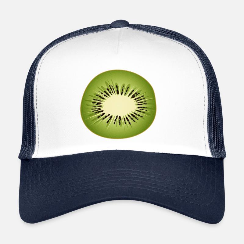 Kiwi slice as a fresh fruit motif Trucker Cap