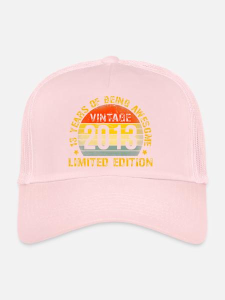 Drôle 2013 13e anniversaire de 13 ans - Casquette trucker  - rose pâle - Devant