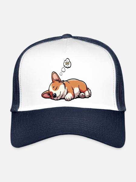 Corgi Corgis Welsh Corgi Corgi Owners Corgis - Trucker Cap - white/navy - Front
