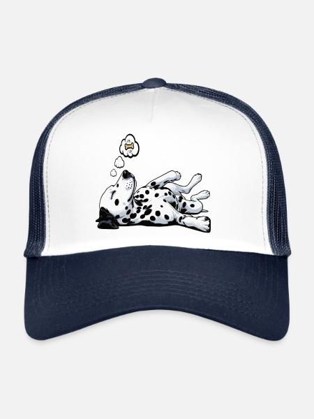Dalmatiens Gardiens de dalmatiens Propriétaires de dalmatiens - Casquette trucker  - blanc/marine - Devant