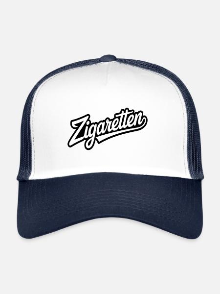 Cigarettes - Mèmes Allemands - Casquette trucker  - blanc/marine - Devant