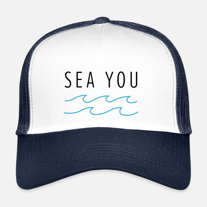 Mer vous - Casquette trucker  - blanc/marine