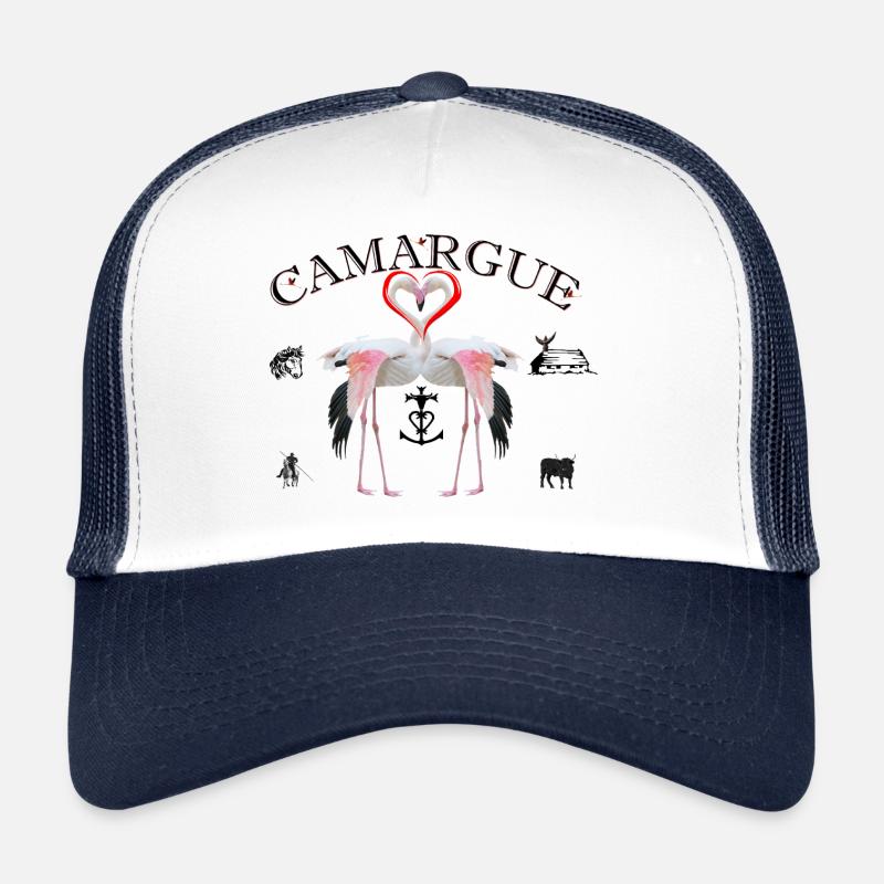 Camargue-T-Shirt - Trucker Cap - Weiß/Navy