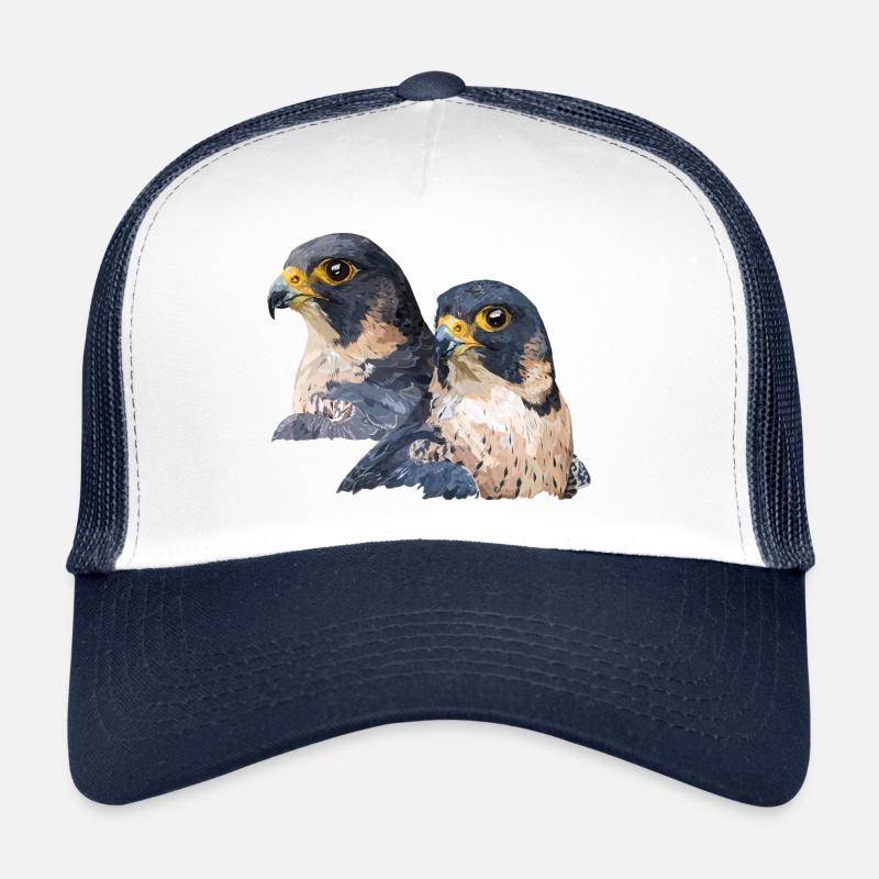 Peregrine falcon - Trucker Cap - white/navy