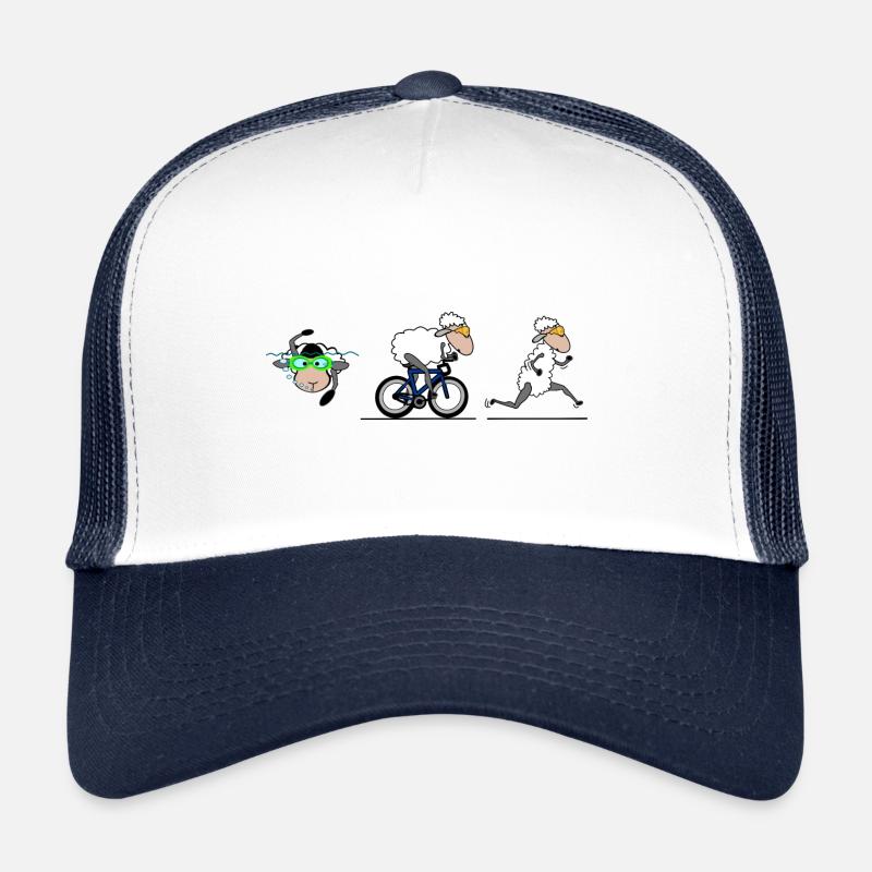 Triathlon Moutons - Casquette trucker  - blanc/marine