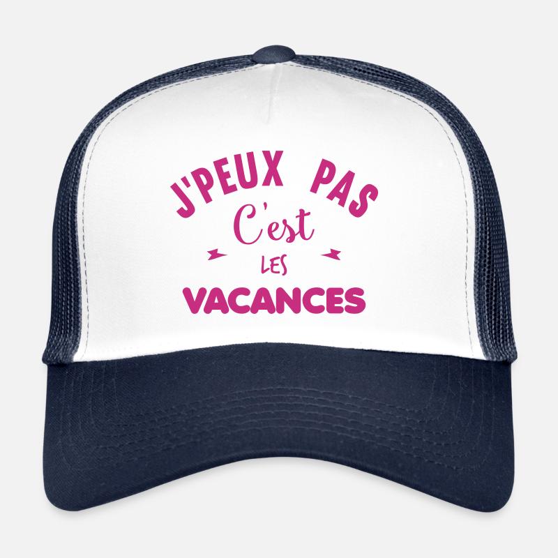 C'EST LES VACANCES - Casquette trucker  - blanc/marine