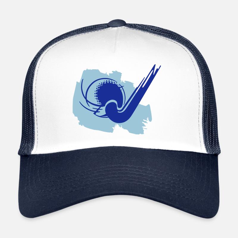 Hockeyschlaeger und Ball Trucker Cap