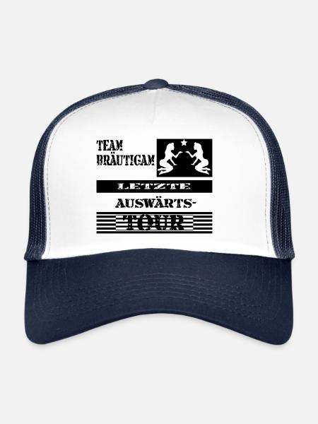 équipe Braeutigam derniers voyages tour sw - Casquette trucker  - blanc/marine - Devant