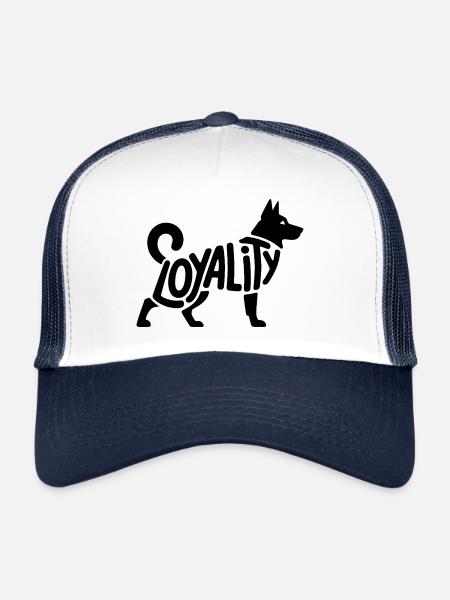 Loyality - Cool Dog Pet Sticker - Casquette trucker  - blanc/marine - Devant
