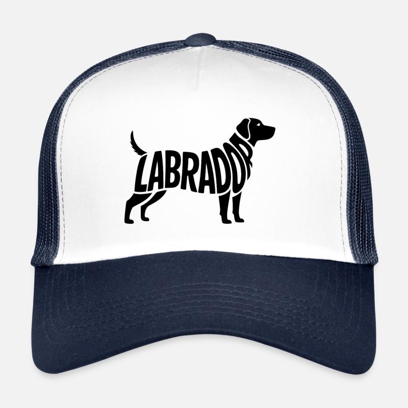Labrador - süßer Hund Kaligraphie Aufkleber Trucker Cap