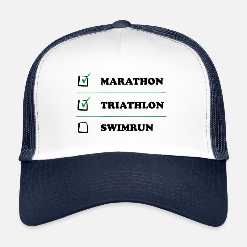 Liste de contrôle Swimrun - Casquette trucker  - blanc/marine