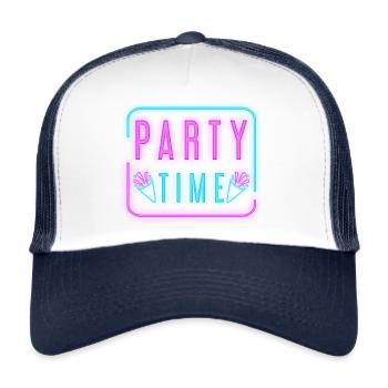Party time - Trucker Cap - white/navy - Front