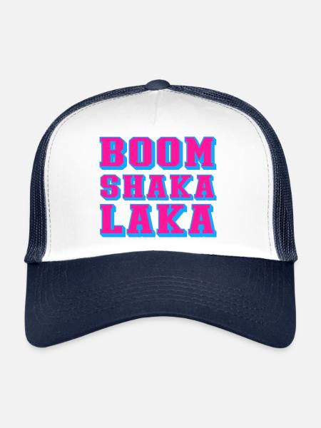boom shaka laka - Trucker Cap - white/navy - Front