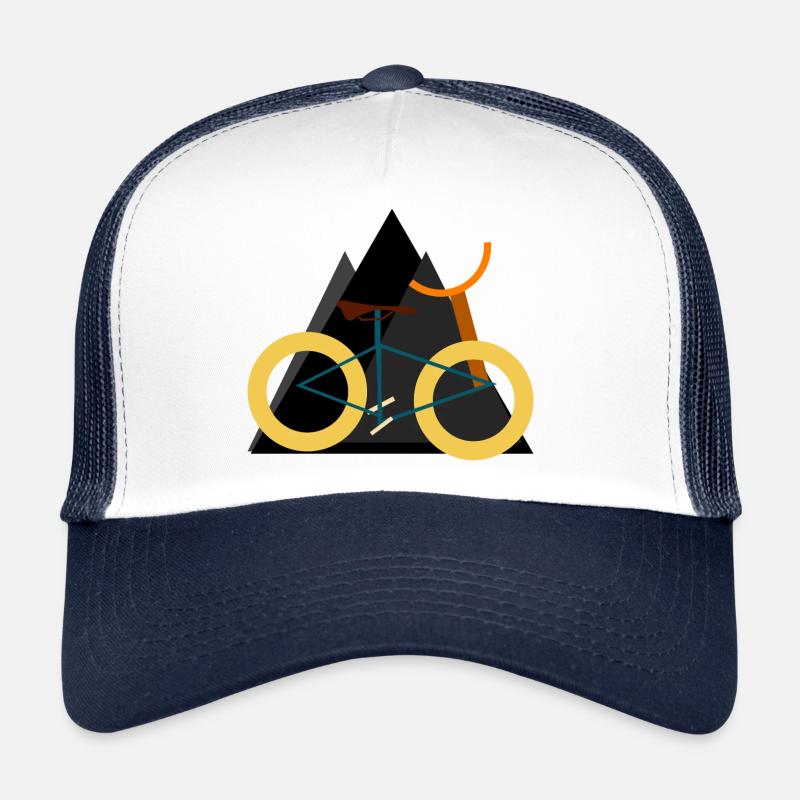 Rétro Roue - Casquette trucker  - blanc/marine