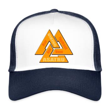 Odins Valknut - Trucker Cap - Weiß/Navy - Vorne