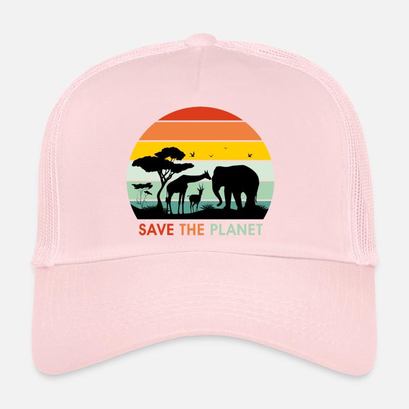 Sauvez la planète. Design pour impression sur blanc Casquette trucker 
