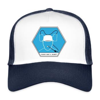 Wear a helmet - Trucker Cap - white/navy - Front