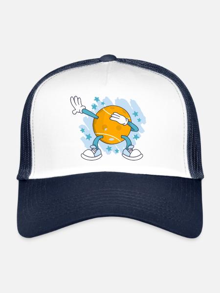 Dabbing Pickleball - Casquette trucker  - blanc/marine - Devant