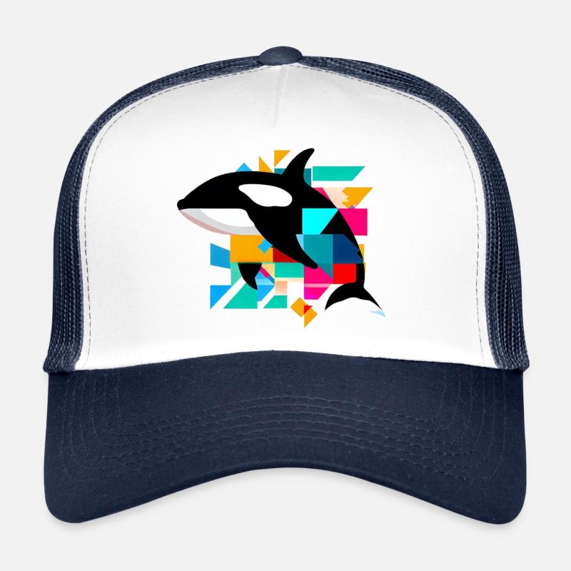 Orque - Casquette trucker  - blanc/marine