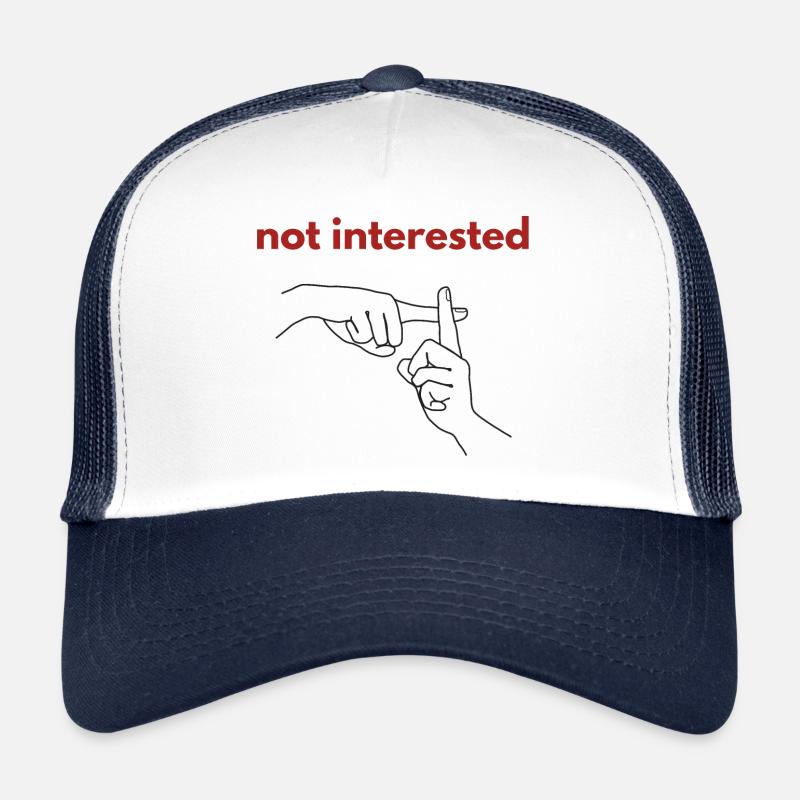 Not interested - Trucker Cap - white/navy
