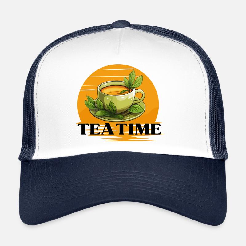 Teezeit! - Trucker Cap - Weiß/Navy