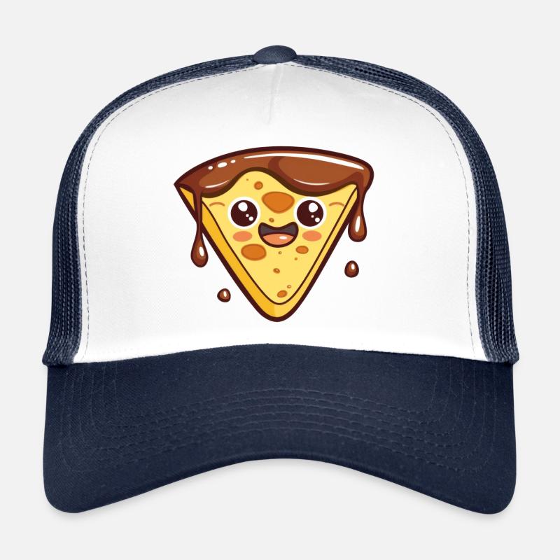 Drôle de tranche de pizza bande dessinée Casquette trucker 