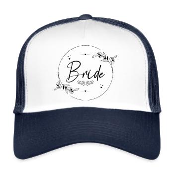 Braut Hochzeit Hochzeit | Junggesellinnenabschied - Trucker Cap - Weiß/Navy - Vorne