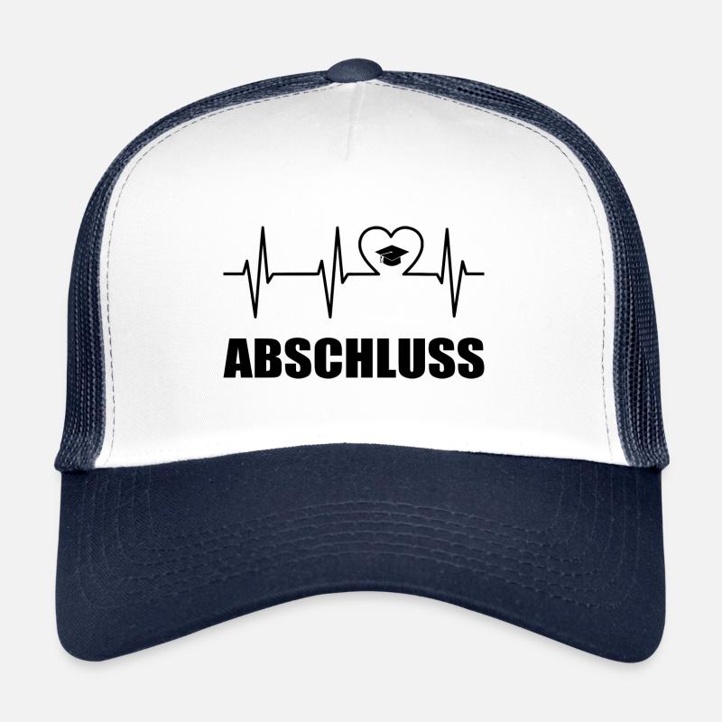 Abschluss - Trucker Cap - Weiß/Navy